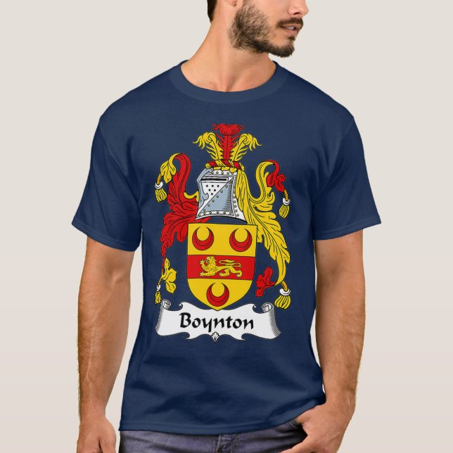 Boynton Jackar Arm Family Crest T Shirt (Framsida)