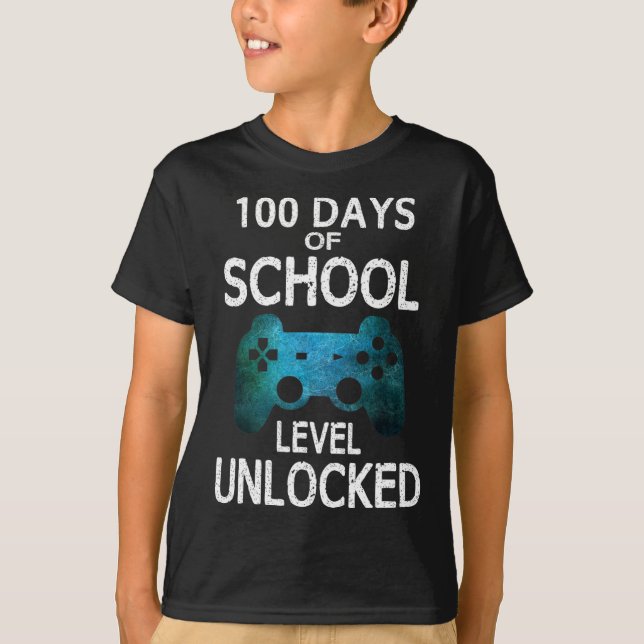 Boys 100 dagar med videospel i skolan Un T Shirt (Framsida)