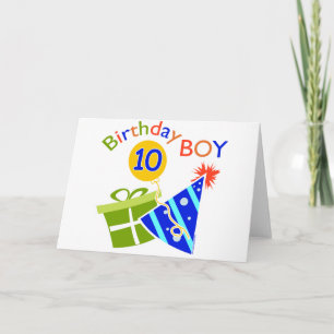 Boys 10:e födelsedagen kort