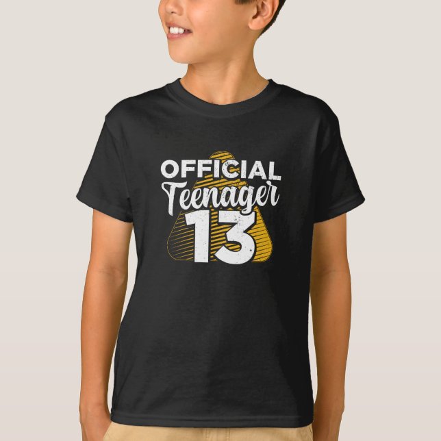 Boys 13:e Officiellen på födelsedagen T Shirt (Framsida)
