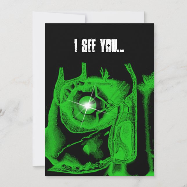 Boys 16:e Födelsedagsfesten Cybergoth Skull-inbjud Inbjudningar (Framsida)