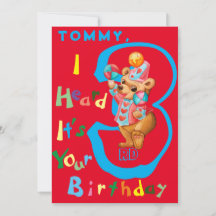 Boys 3 års gamla Personlig-födelsedagskort.
