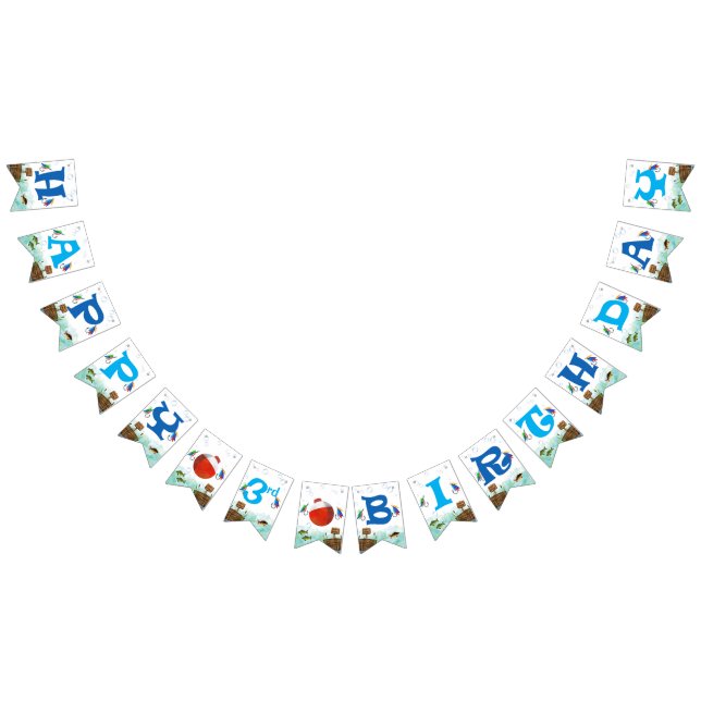 Boys 3:e födelsedag Fiske efter Grattis på födelse Vimplar (Alla)