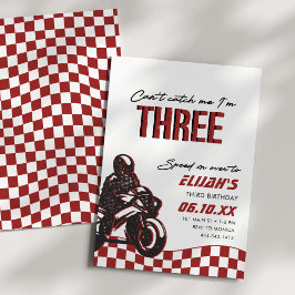 Boys 3:e Motocross Dirt Bike Birthday Inbjudningar