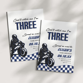 Boys 3:e Motorcross Dirt Bike Birthday Inbjudningar