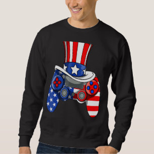 Boys 4:e juli Video Game American Flagga Sa Lång Ärmad Tröja