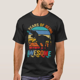 Boys 5 Years Of Being Awesome 5 Years 5Th Birthday T Shirt