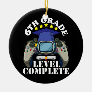 Boys 6e Klass Studenten 2022 Video Game Class Julgransprydnad Keramik