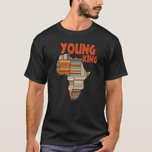 Boys African Attire Kente Skriv ut små barn Young T Shirt (Framsida)