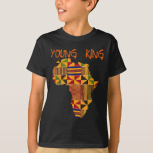 Boys African Kente Skriv ut små barn med Kung Ken T Shirt