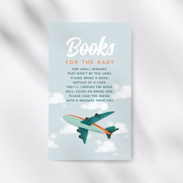 Boys Airplan Travel Baby Shower Bokar för Baby Tilläggskort