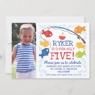 Boys alla ålders O-fish-ally Birthday-inbjudningar Inbjudningar