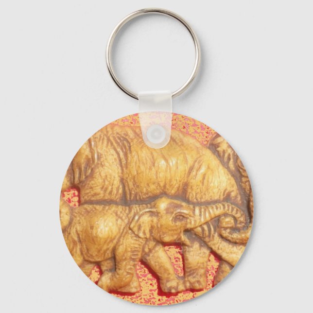 Boys and Girls Elephant Family Coola Matata Gift Nyckelring (Framsida)