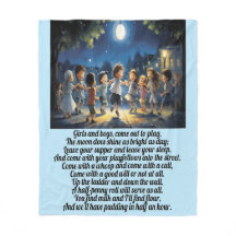 Boys and Girls - Nursery Rhyme Fleece Blanket