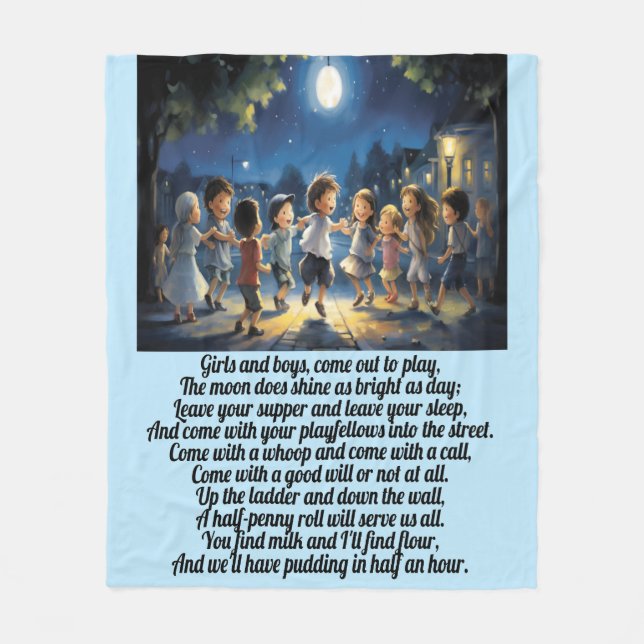 Boys and Girls - Nursery Rhyme Fleece Blanket (Framsidan)