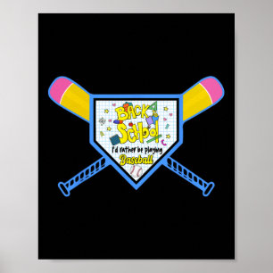 Boys av Baseball Home Plate Pencil Fladdermus Back Poster