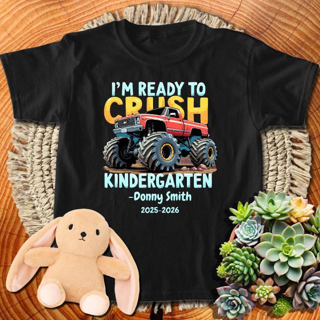 Boys Back to school Redo till Crush Kindergarten T Shirt (Skapare uppladdad)