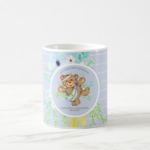 BOYS BAPTISM - BLUE Angel Nalle Personlig Kaffemugg
