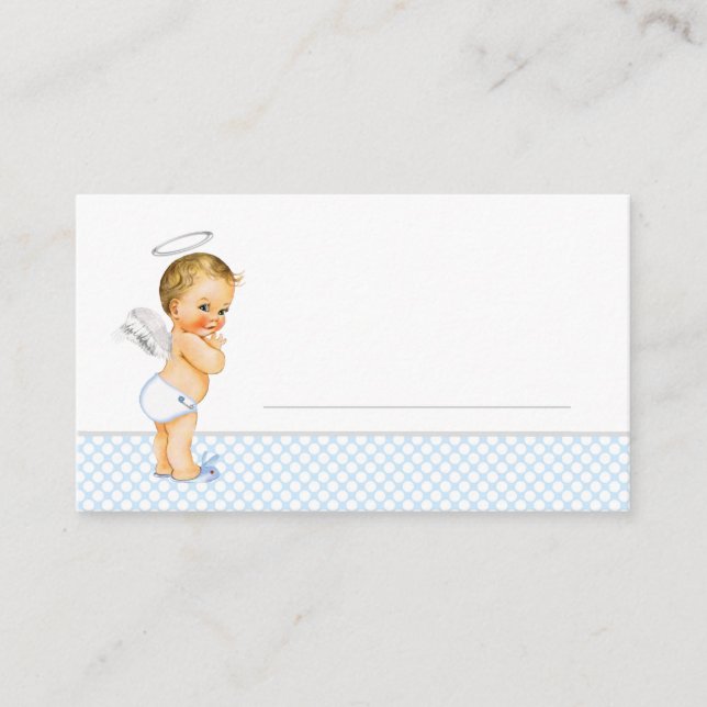 Boys Baptism-Bord-kort Placeringskort (Framsida)