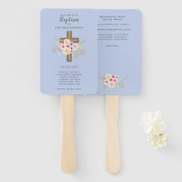 BOYS Baptism Program Fläkt - med mall fält