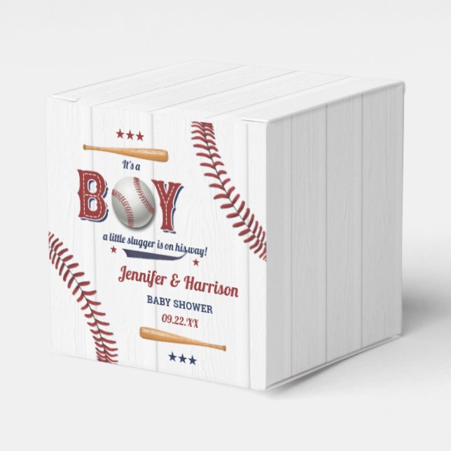 Boys Baseball Baby Shower Presentaskar (Framsidan Sidan)