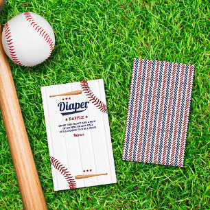 Boys Baseball Baby Shower Raffle Tilläggskort