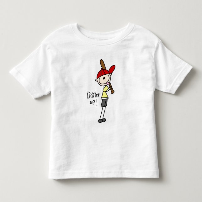 Boys Baseball Batter upp skjortor och gåvor Tee Shirt (Framsida)