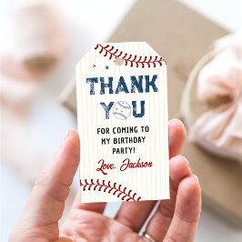 Boys Baseball Birthday Tack Presentetikett