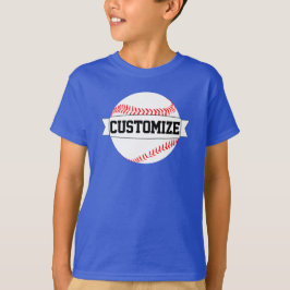 Boys Baseball Player Anpassningsbar Team/School Na T Shirt
