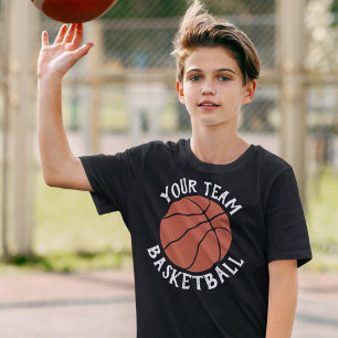 Boys Basketball Team, Player Namn och Jersey-numme T Shirt
