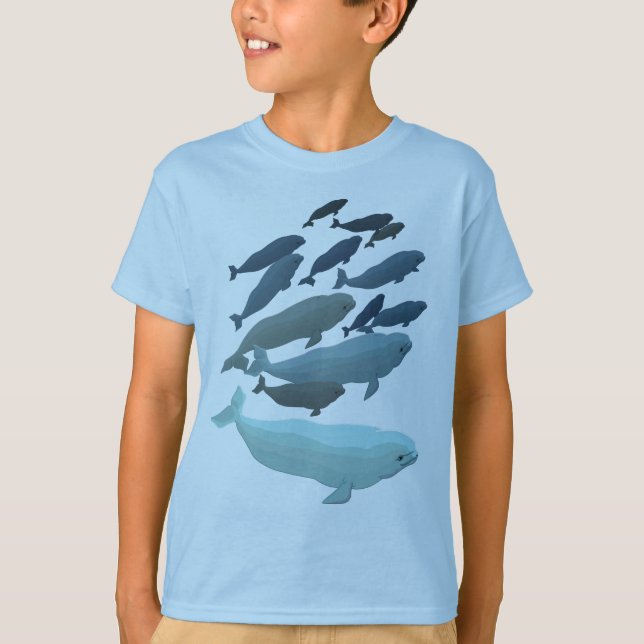 Boy's Beluga Whale Sweatshirt Baby Beluga Shirts Tee Shirt (Framsida)