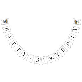 Boys birthday bunting banner vimplar