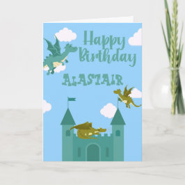 Boys Birthday Dragon Card Kort