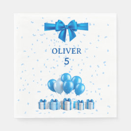 Boys Birthday Luncheon Napkins - Gift Box Design Pappersservett