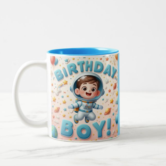 Boy's birthday Mug Två-Tonad Mugg (Vänster)