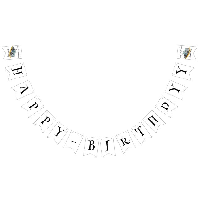 Boys Birthday Party Blue Semi Truck Vimplar (Alla)