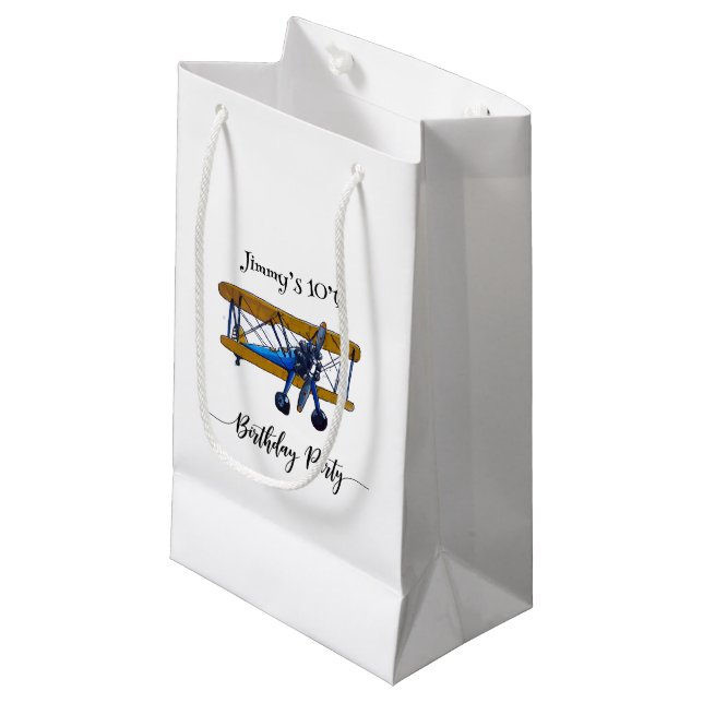 Boys birthday party with blue and yellow biplane (Framsidan Vinklad)