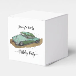 Boys birthday party with two toned sedan presentaskar