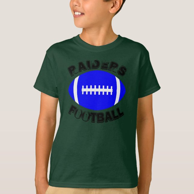 Boys Blue Football Player Anpassningsbar Team Namn Tee (Framsida)