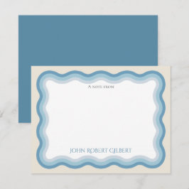Boys Blue Personlig Note Card - plattform Anteckningskort