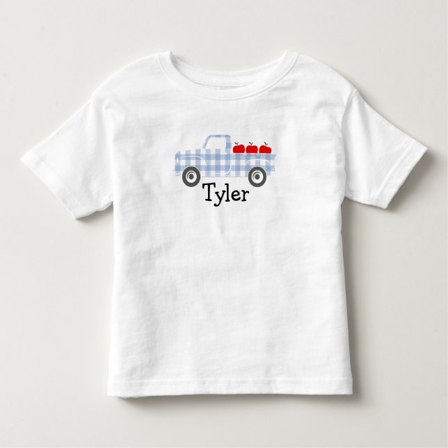 Boys Blue Play Lastbil med Apples Personlig T-S T Shirt (Framsida)