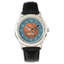 Boys Blue Sports Basketball Kids Armbandsur