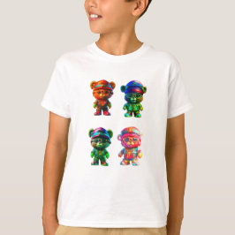 Boys Bomull Nalle Tees T Shirt