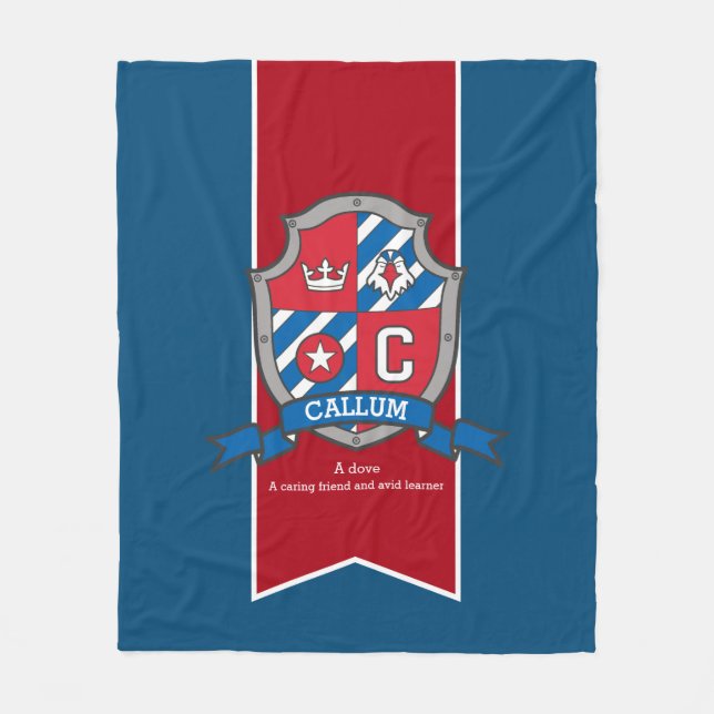 Boys Callum eller brev C namn betyder grått filt (Framsidan)