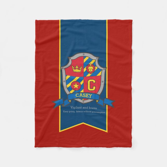 Boys Casey eller C namn, som är filt (Framsidan)