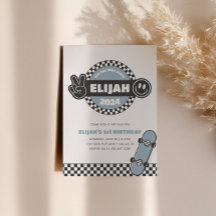 Boys Checkboard Groovy Hippie Birthday