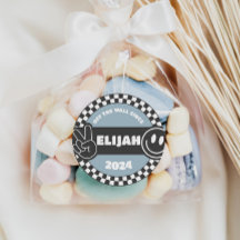 Boys Checkboard Groovy Hippie Birthday