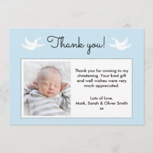 Boys Christening/Baptism - tack Kort