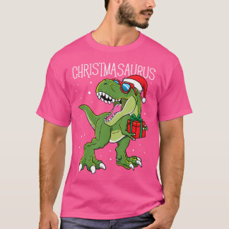 Boys Christmasaurus jul-familjen Dinosaur Dino T Shirt