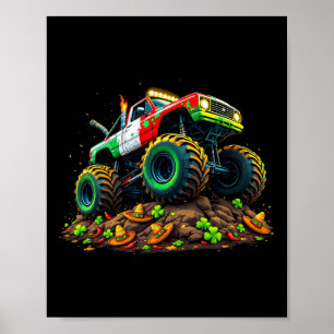 Boys Cinco De Mayo Småbarn Lucky Monster Lastbil Poster